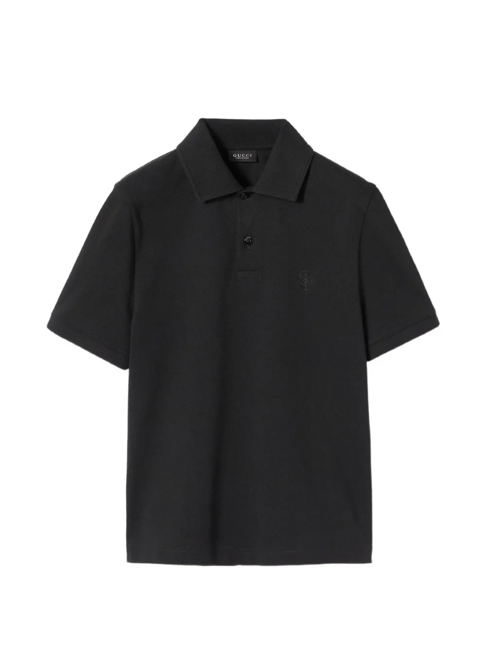 Gucci embroidery-detail polo shirt – Black Gucci embroidery-detail polo shirt – Black