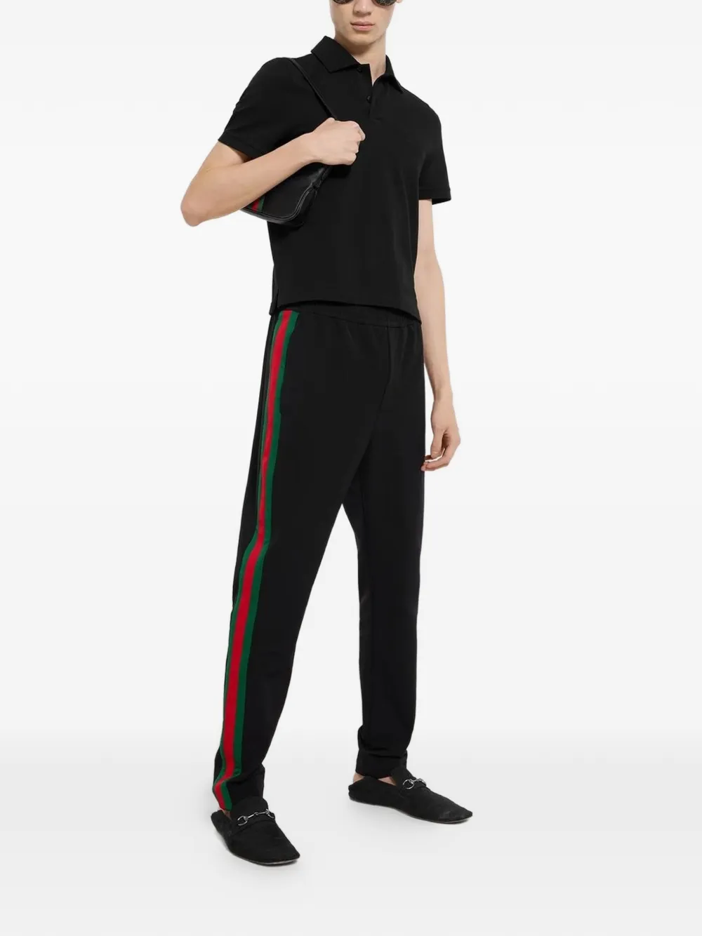 Gucci Poloshirt met geborduurd detail Zwart