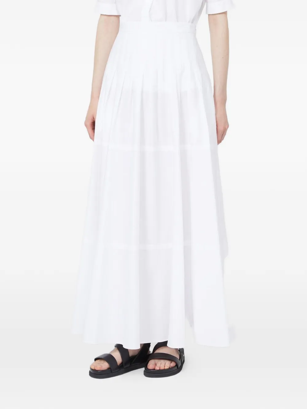 Max Mara Mstopera cotton long skirt - Bianco