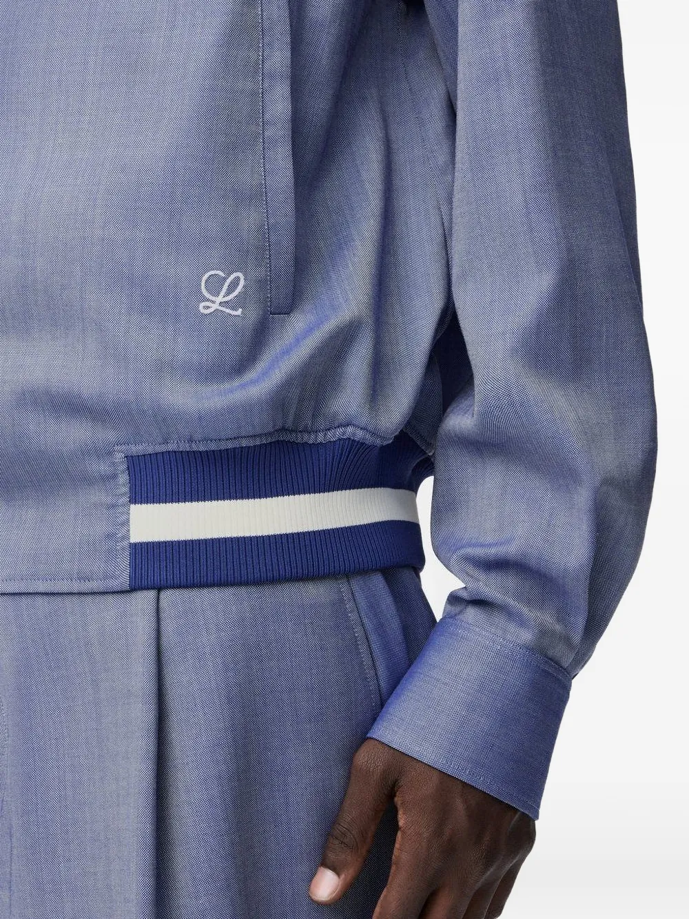  Loewe Logo Bomber Jacket - Blue 