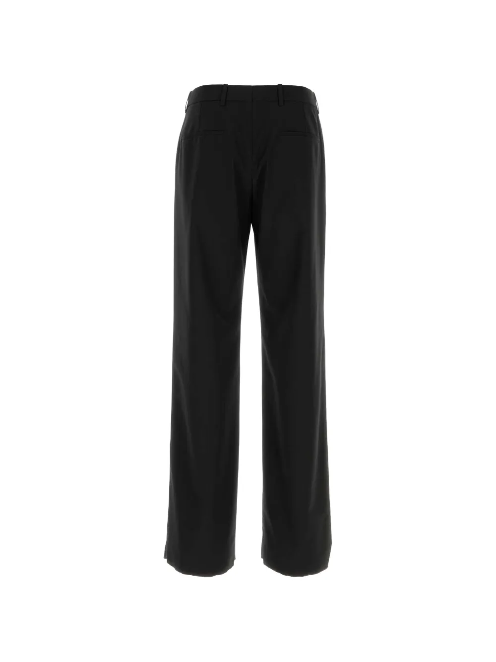 Gucci Wollen zijden twill broek Zwart