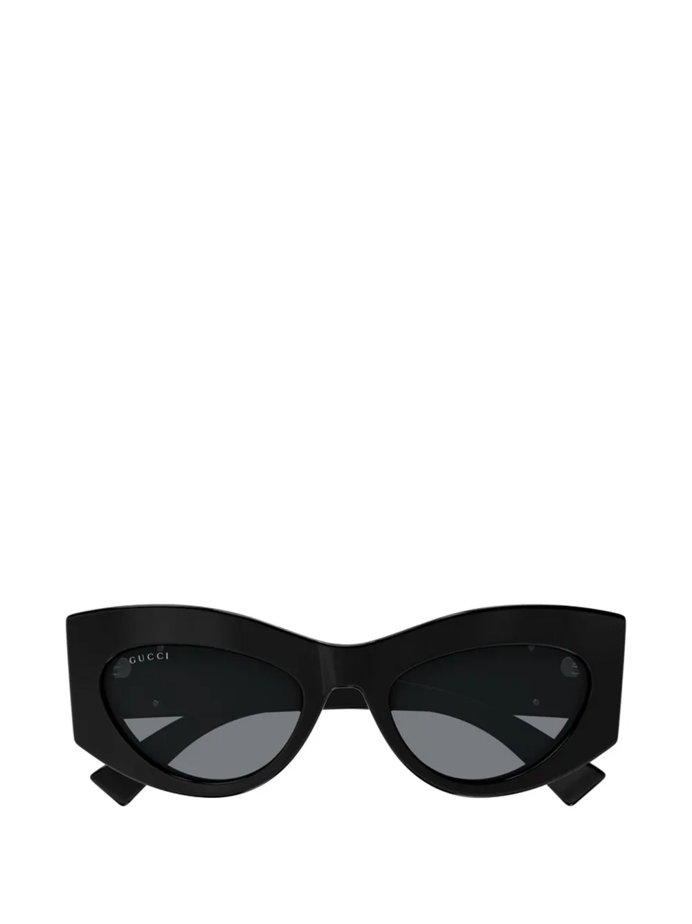 Gucci Geometric-frame Logo-detail Sunglasses In Black