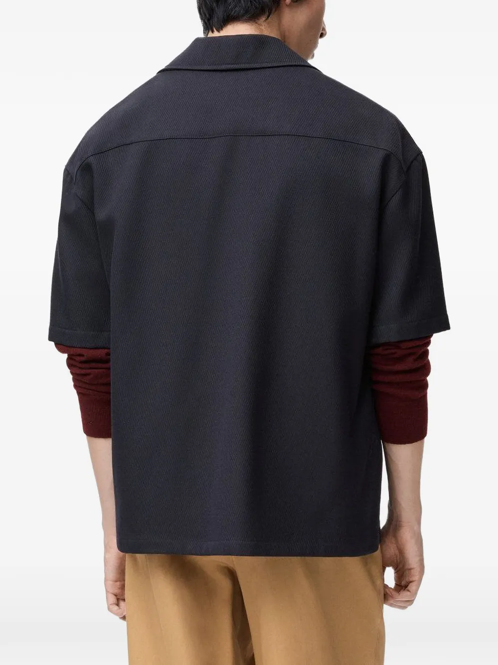 LOEWE Overhemd met geborduurd logo Blauw