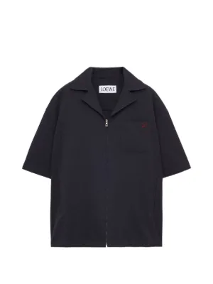 Mhl By Margaret Howell Camisa Com Zíper Parcial | Preto | FARFETCH BR