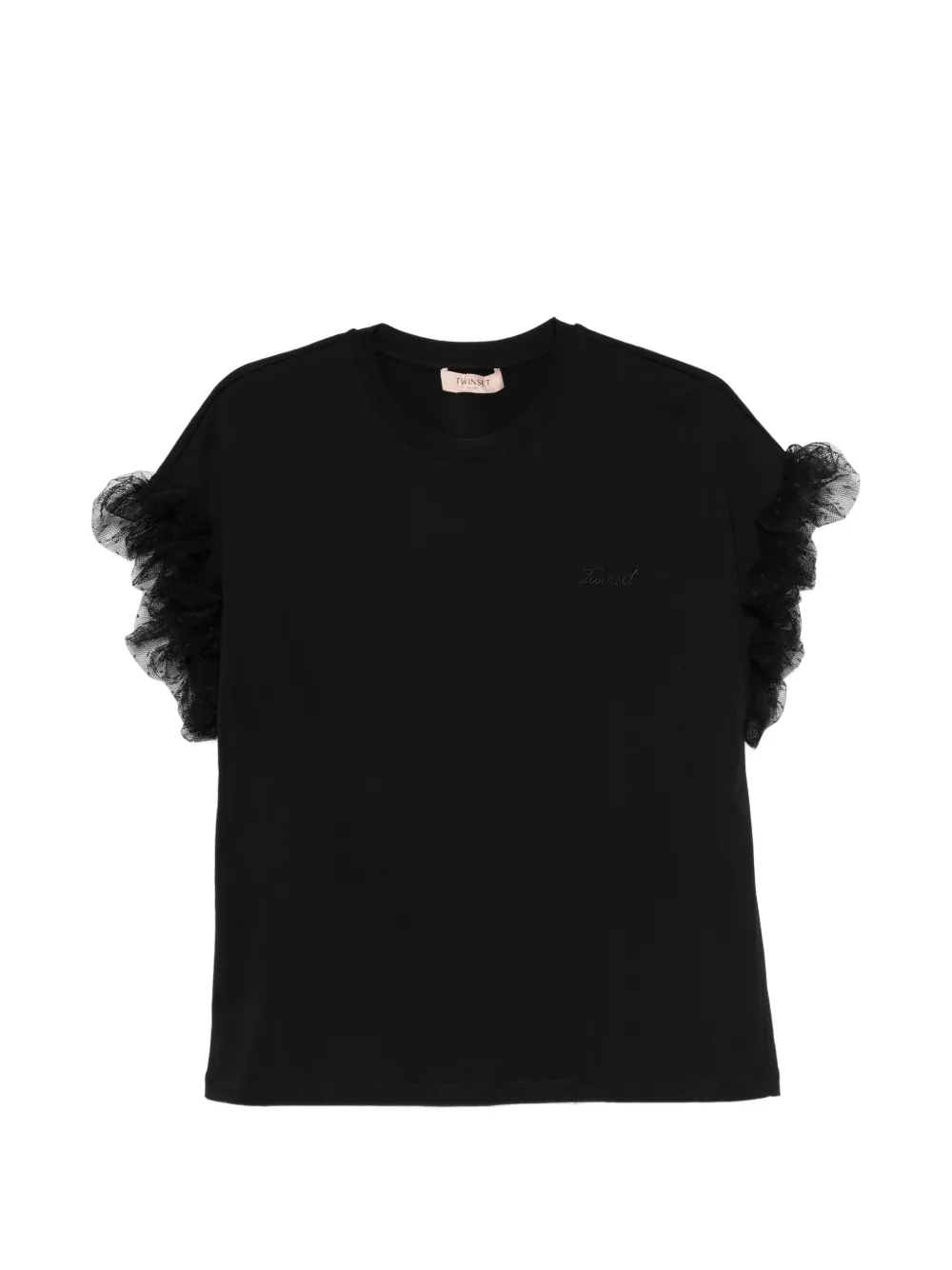 TWINSET ruffled T-shirt - Nero