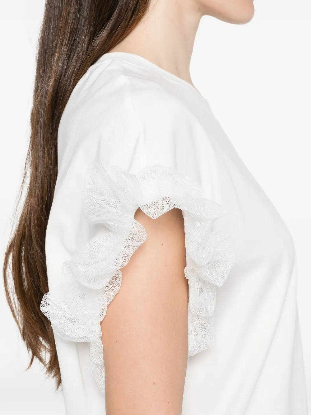 TWINSET T-shirt met ruches Wit
