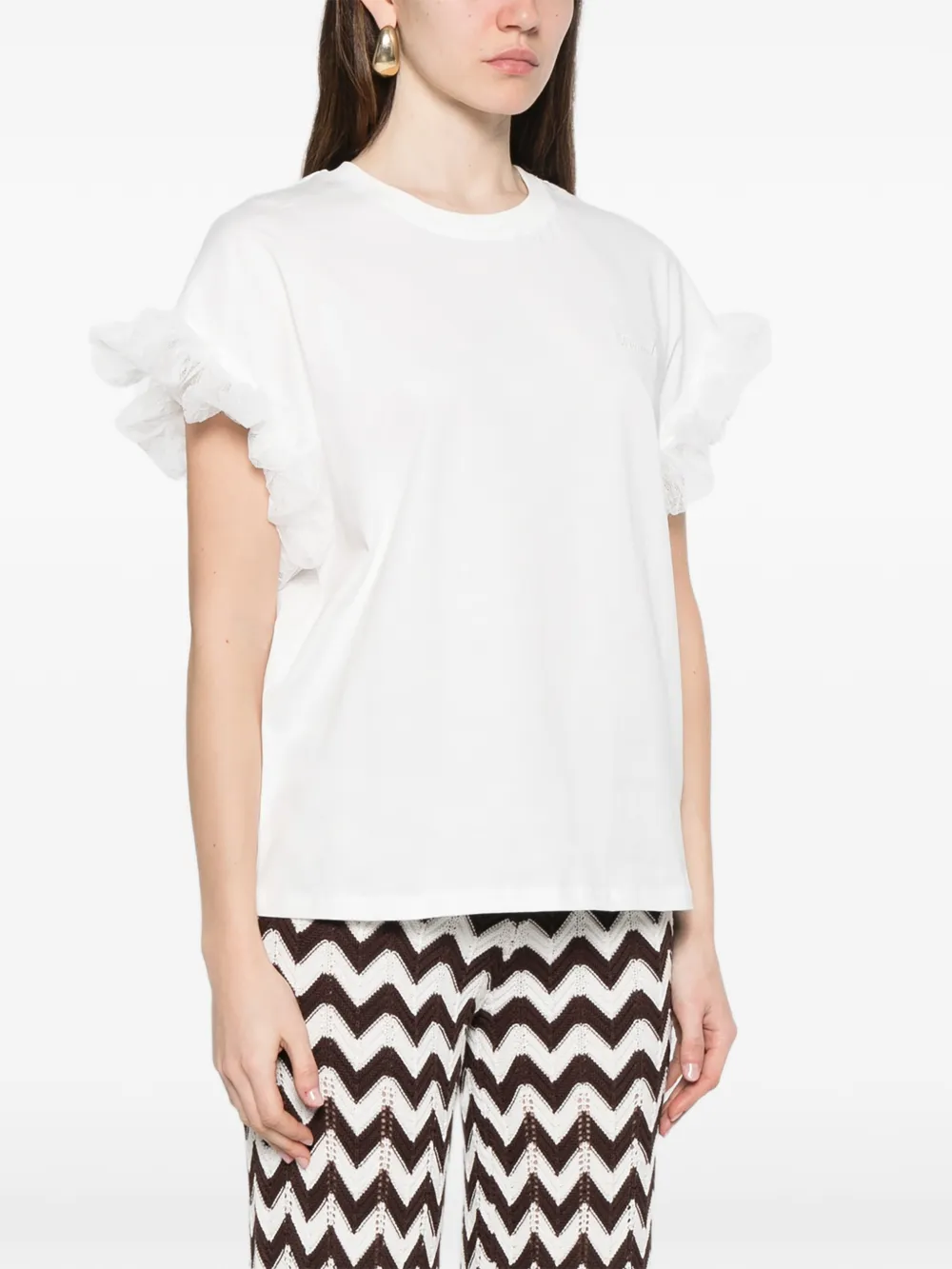  Twinset Ruffled T-shirt - White 
