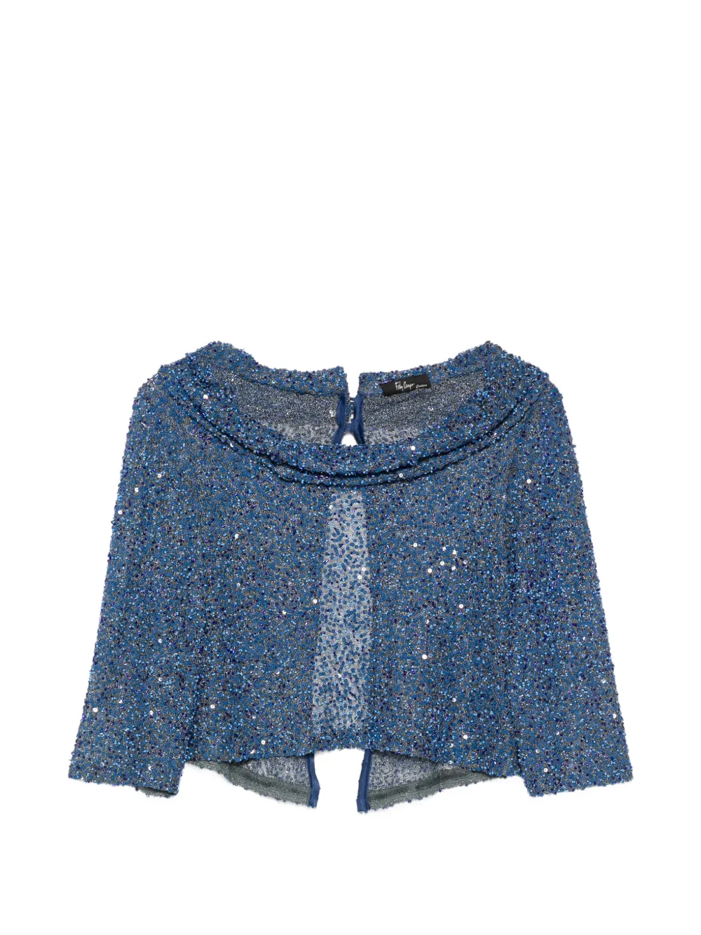Fely Campo sequin embellished blouse - Blu