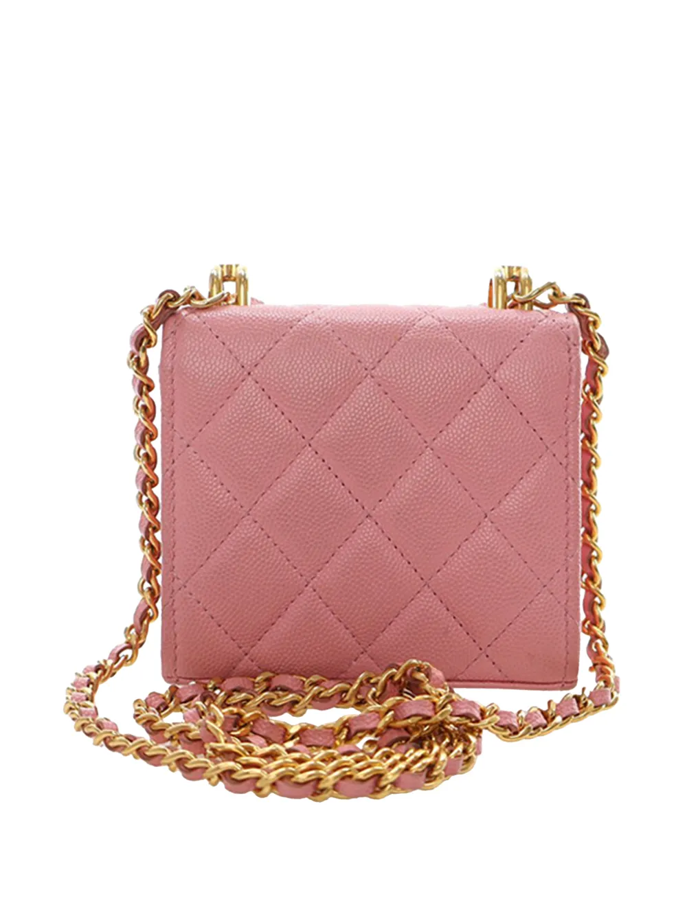 2021-2025 Mini Cc Quilted Caviar Top Handle Clutch With Chain Satchel