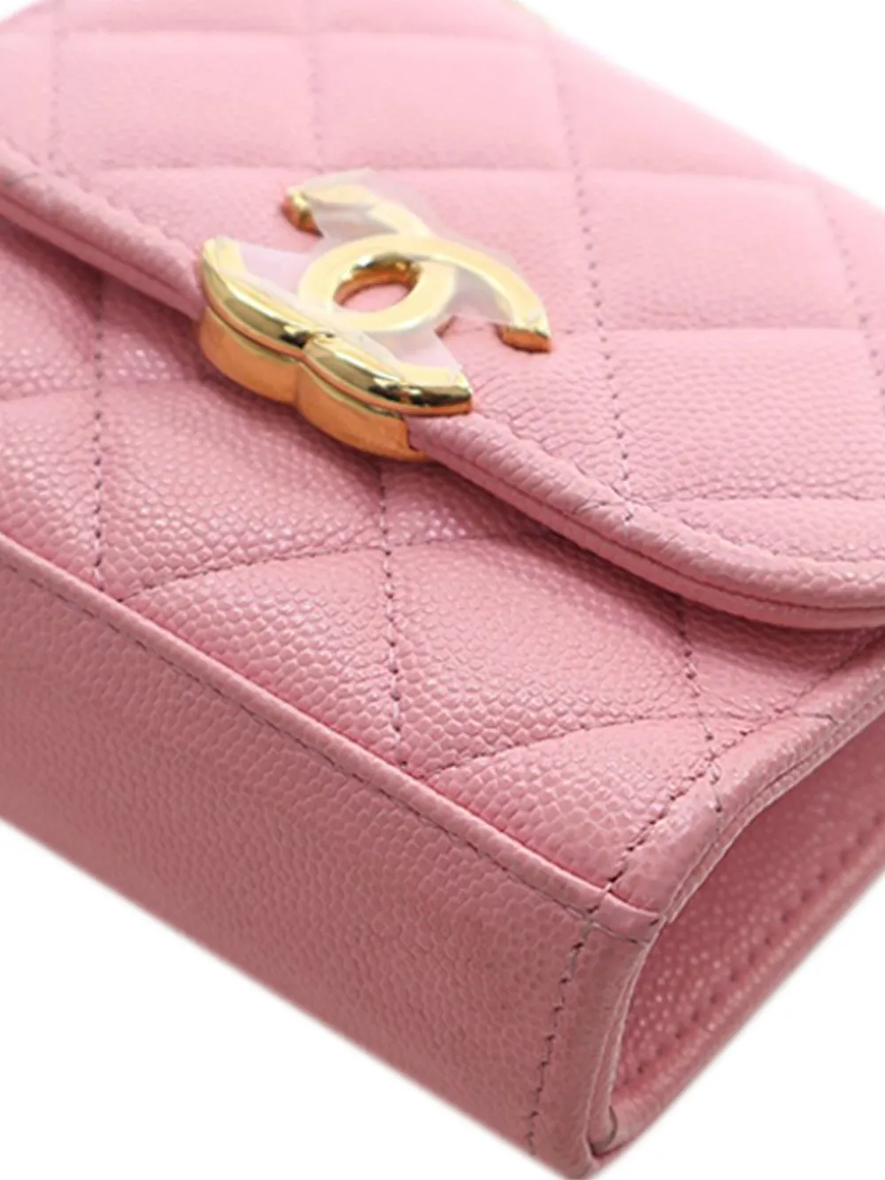 2021-2025 Mini Cc Quilted Caviar Top Handle Clutch With Chain Satchel