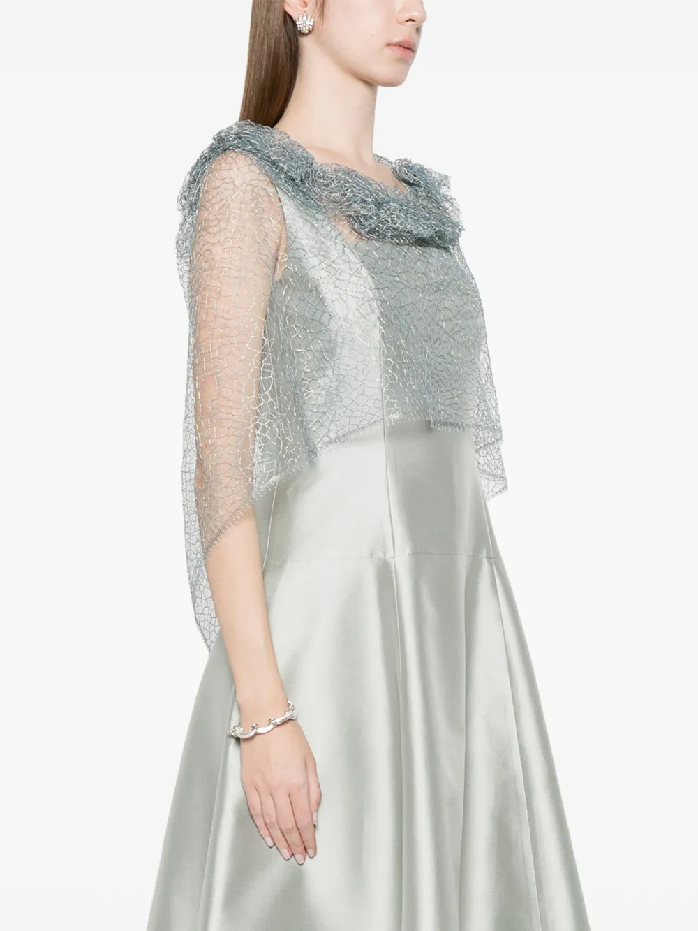  Fely Campo Ruffled Cape - Blue 