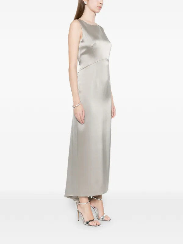 grey boat neck dress Fely Campo | Easy Dress