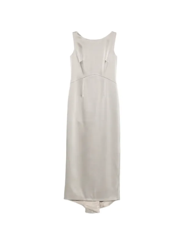 halter neck wedding dress Wool Gingham Check Boatneck Dress – La Garçonne