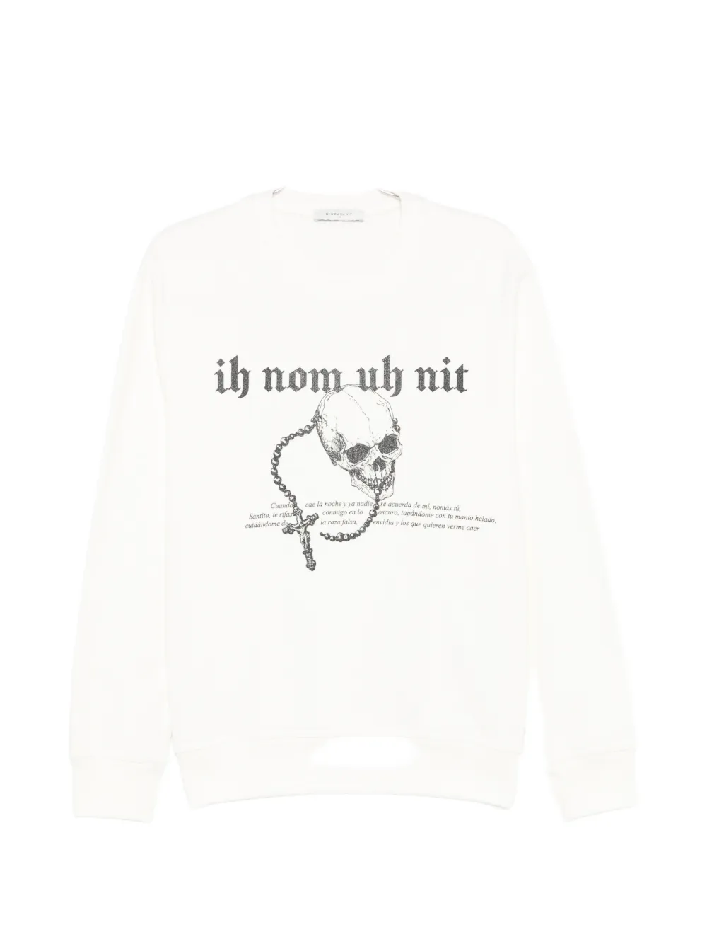 Ih Nom Uh Nit skull-print sweatshirt - Toni neutri
