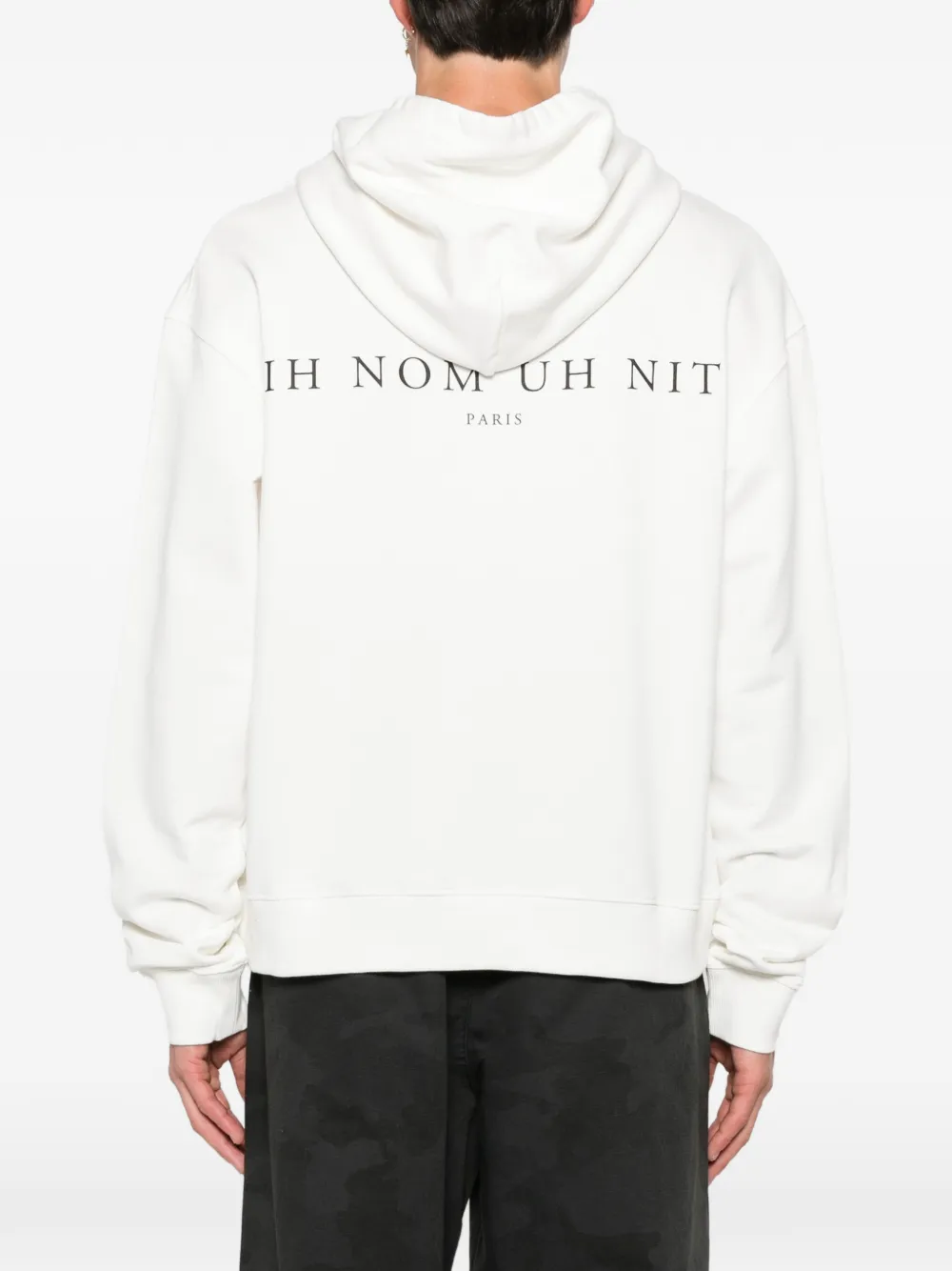 Ih Nom Uh Nit Hoodie met print Beige