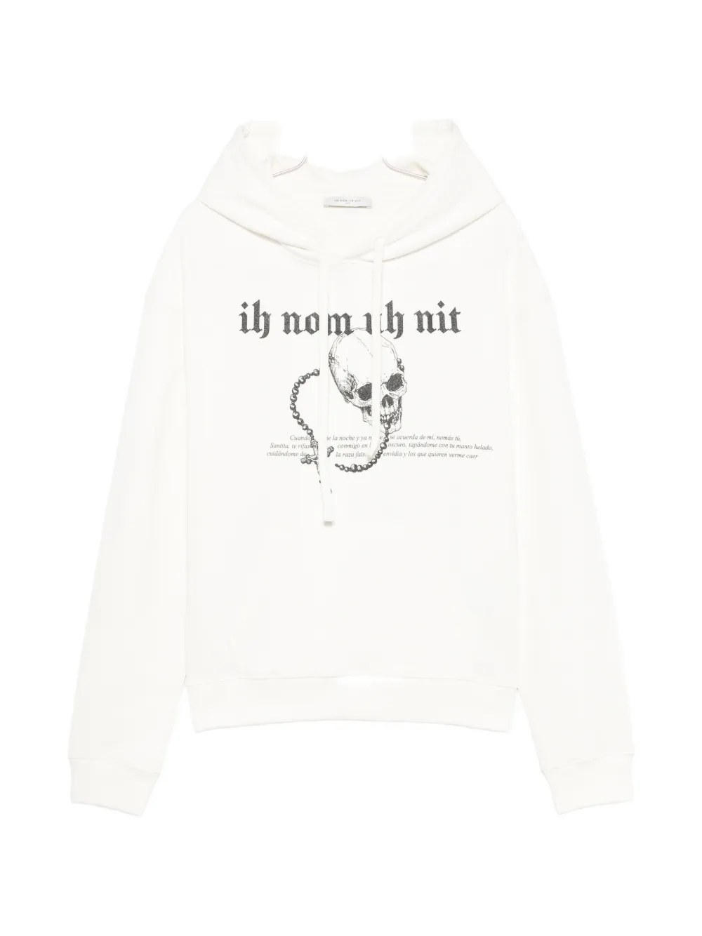 Ih Nom Uh Nit skull-print hoodie - Toni neutri