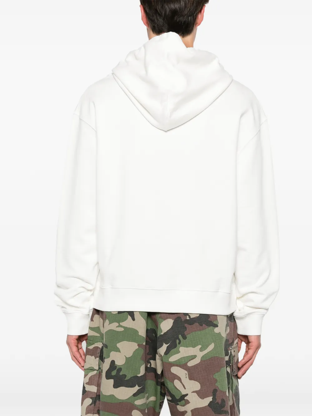 Ih Nom Uh Nit Hoodie met doodskopprint Beige