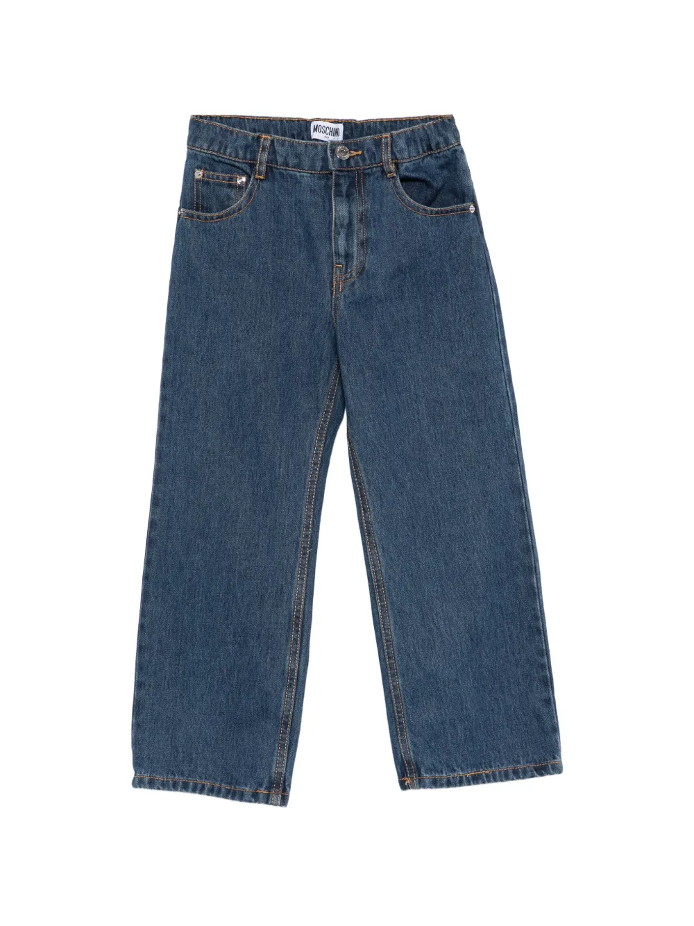 Moschino Kids elasticated denim jeans - Blu