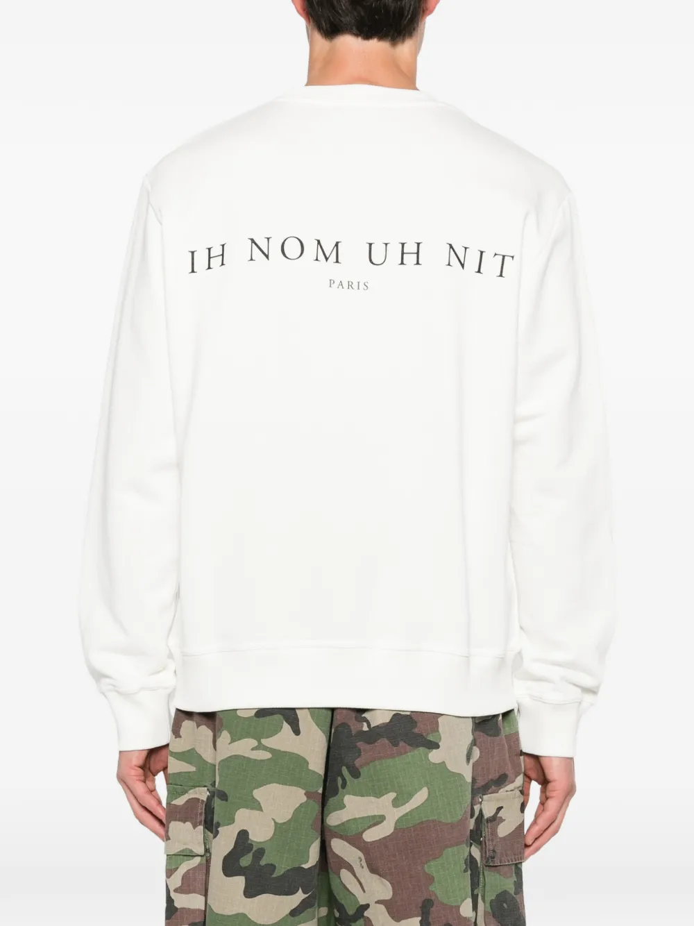 Ih Nom Uh Nit Mask Future sweater met print Beige