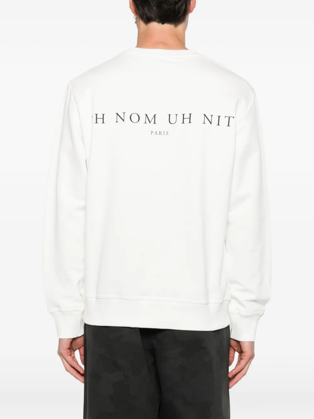 Ih Nom Uh Nit Hoodie met print Beige