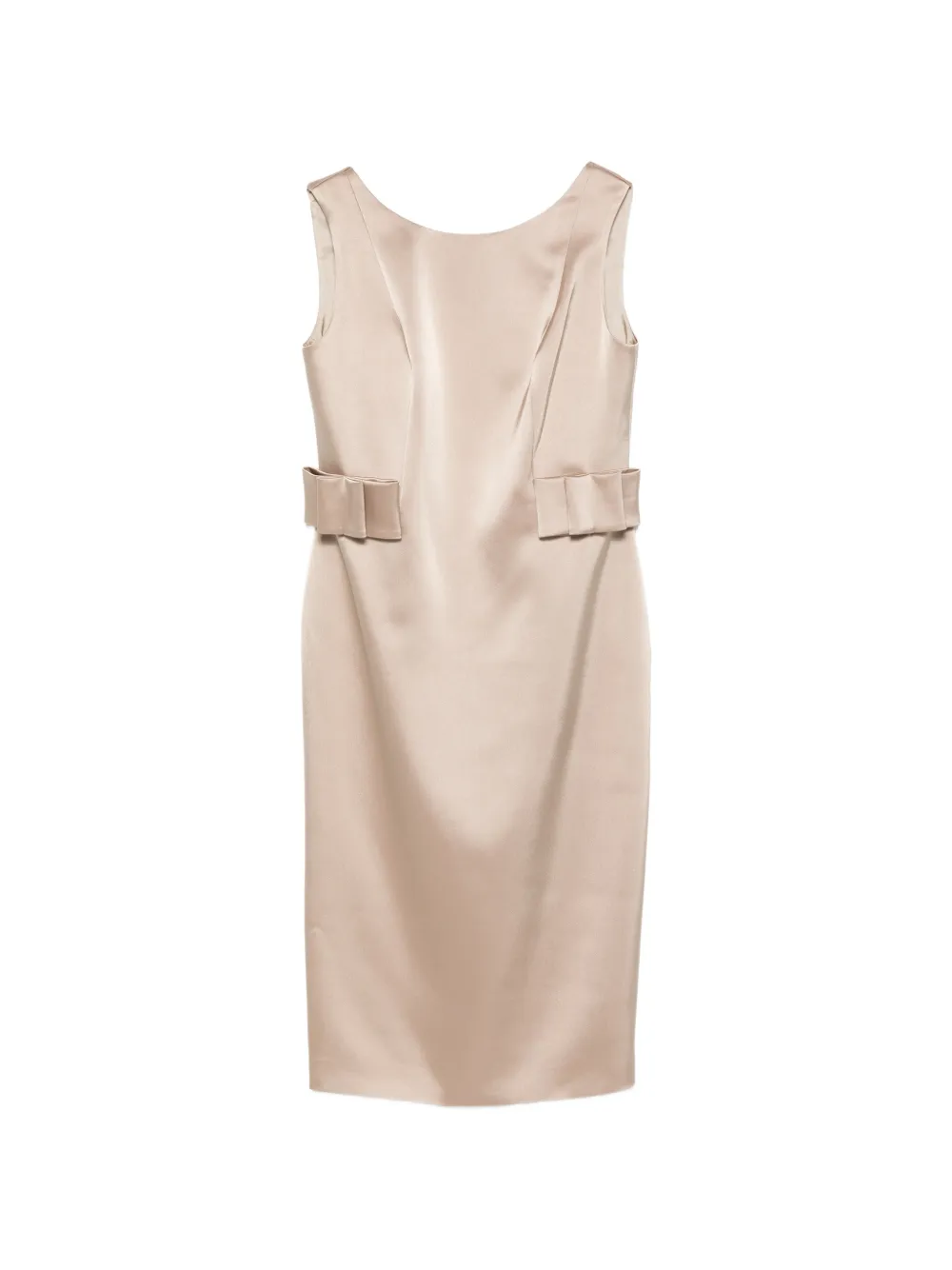 Fely Campo bow-embellishment midi dress - Toni neutri