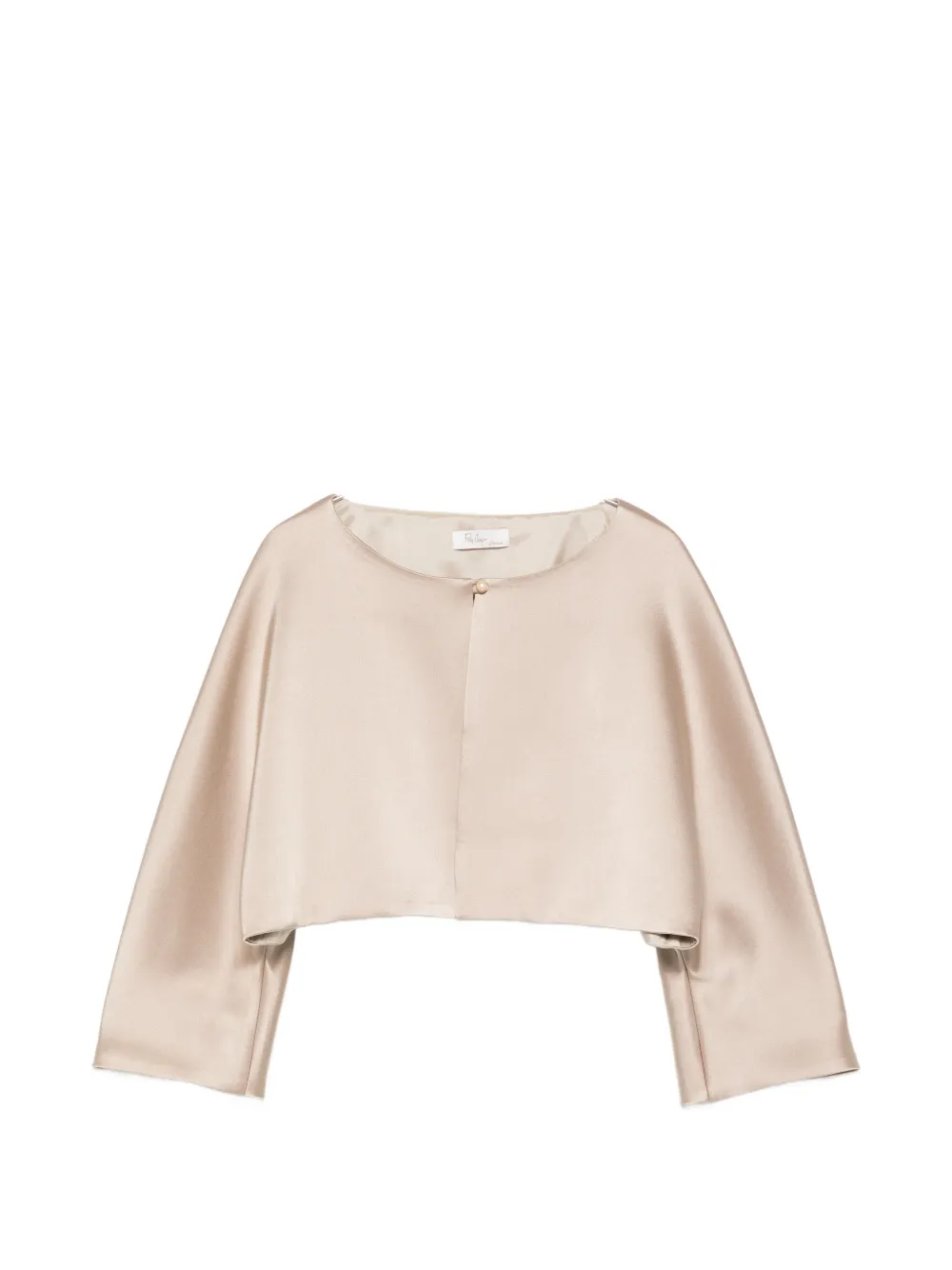 Fely Campo broad-sleeve crop jacket - Toni neutri
