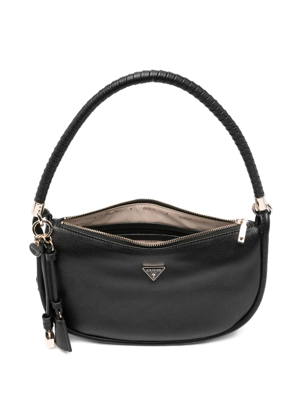 GUESS USA Schoudertas met logoplakkaat Zwart