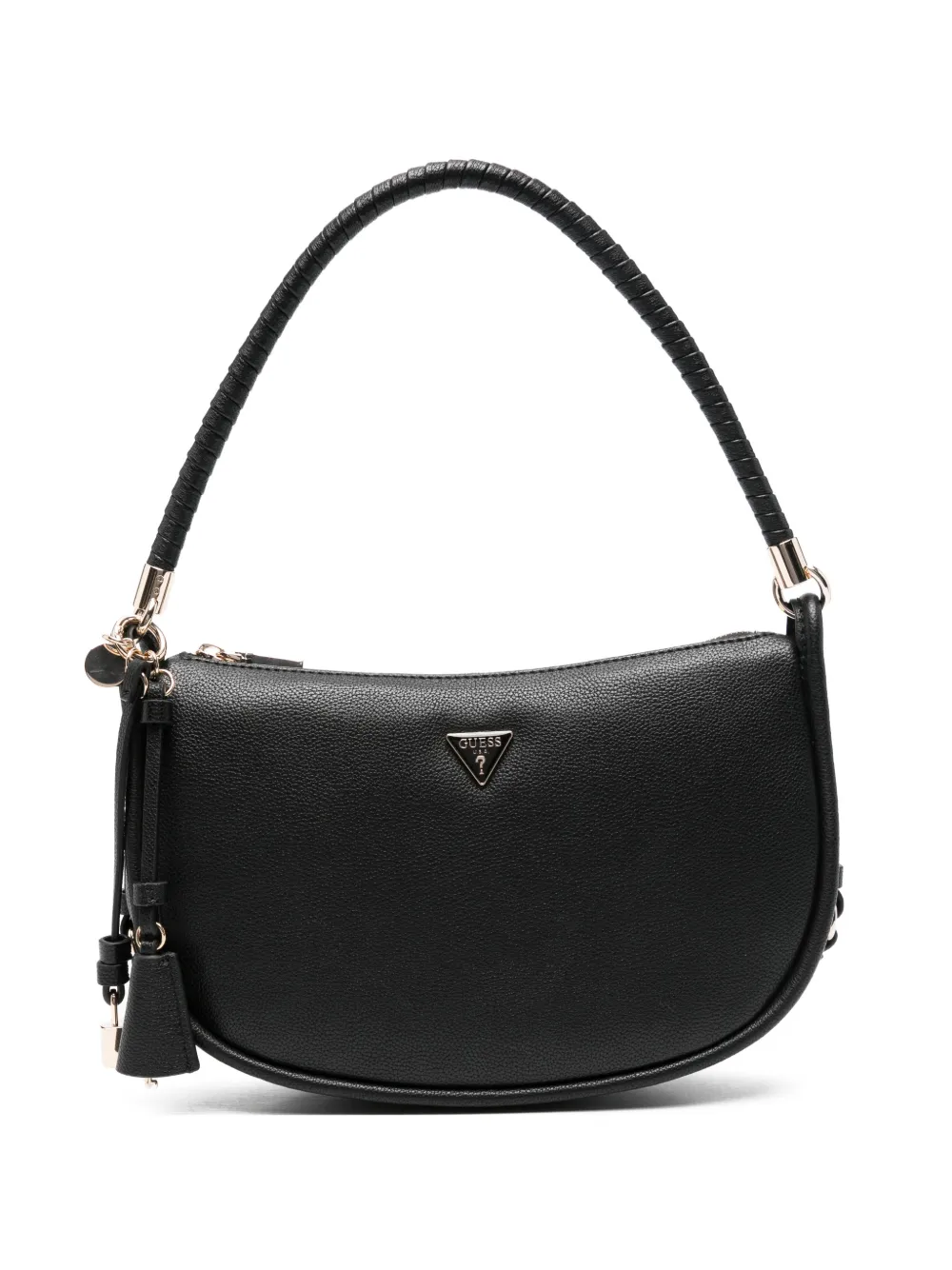 GUESS USA Borsa a spalla con placca logo - Nero
