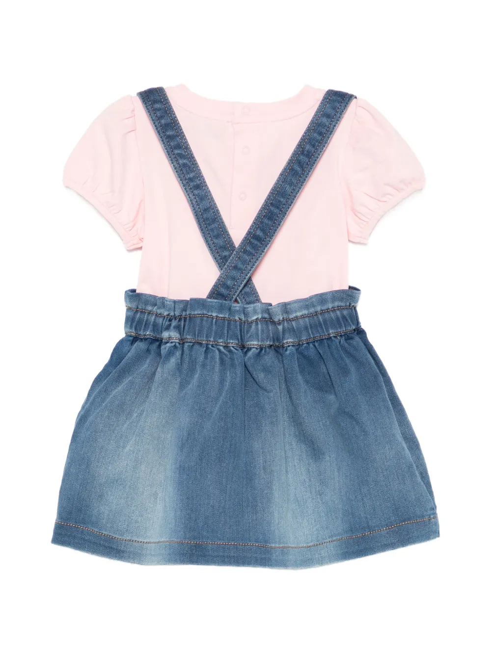  Moschino Kids Set Con Gonna Denim - Blu 