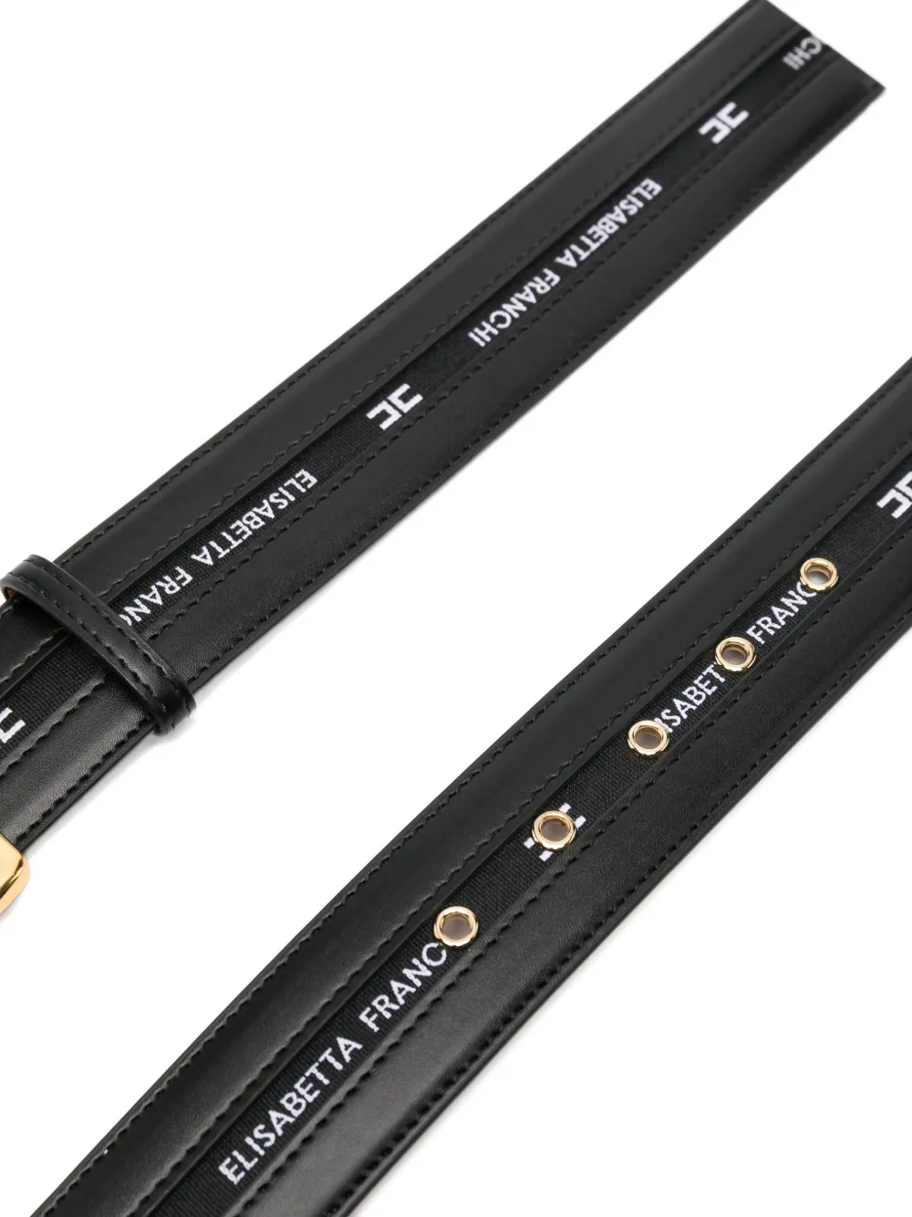 Elisabetta Franchi Riem met logo Zwart