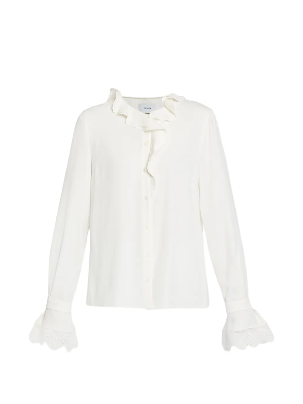ERDEM ruffled lace shirt - Bianco