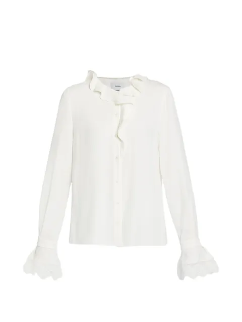 ERDEM camisa de encaje con volantes