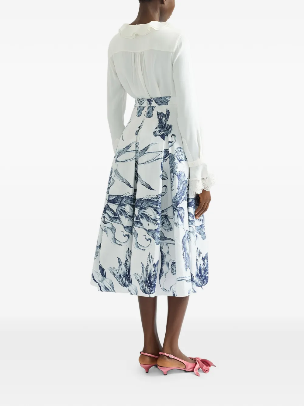 ERDEM Blouse met ruches Wit