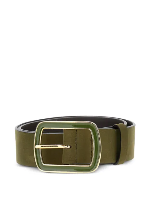 Bax Lab enamelled buckle leather belt