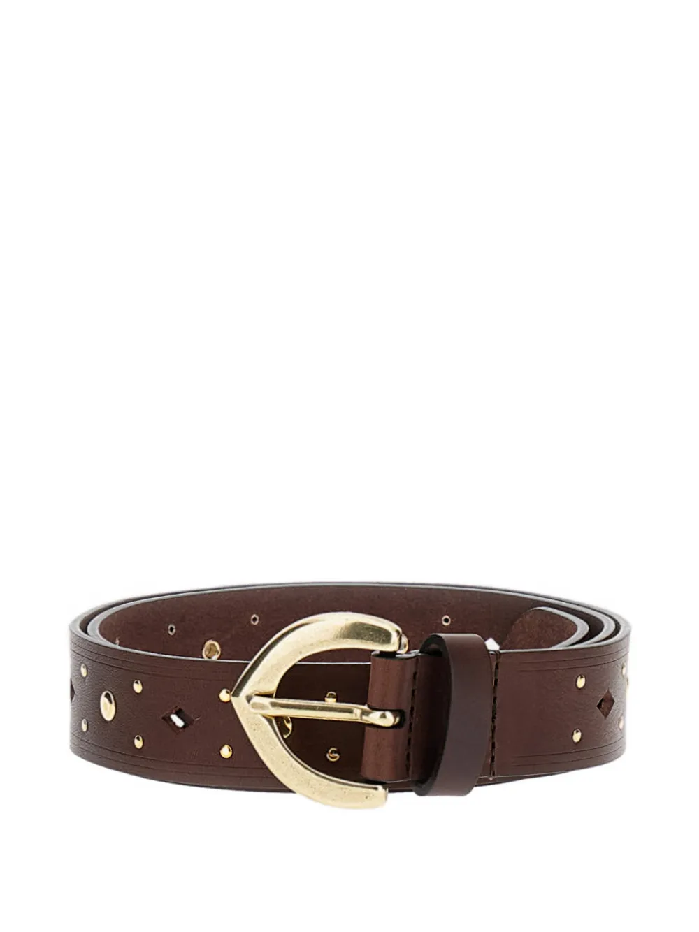 Bax Lab leather buckle belt - Marrone