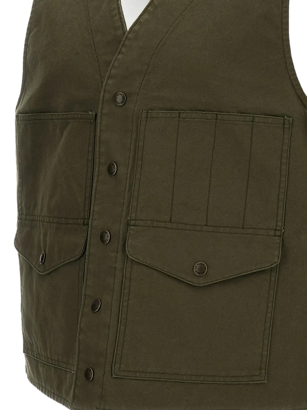  Filson Pockets Buttoned Vest - Green 