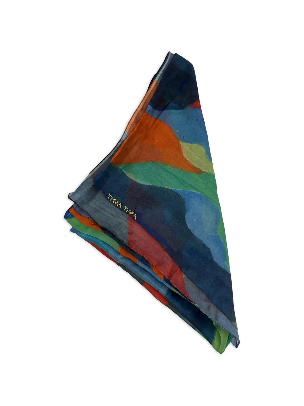TIGRA TIGRA multicolour graphic scarf - Blu