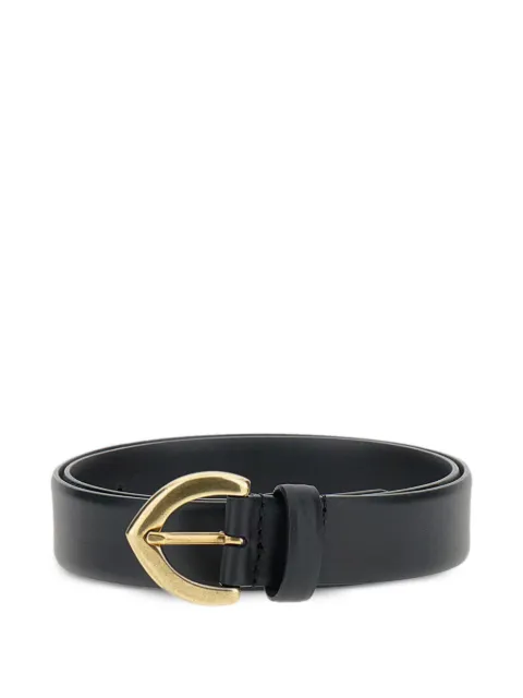 Bax Lab gold buckle leather belt
