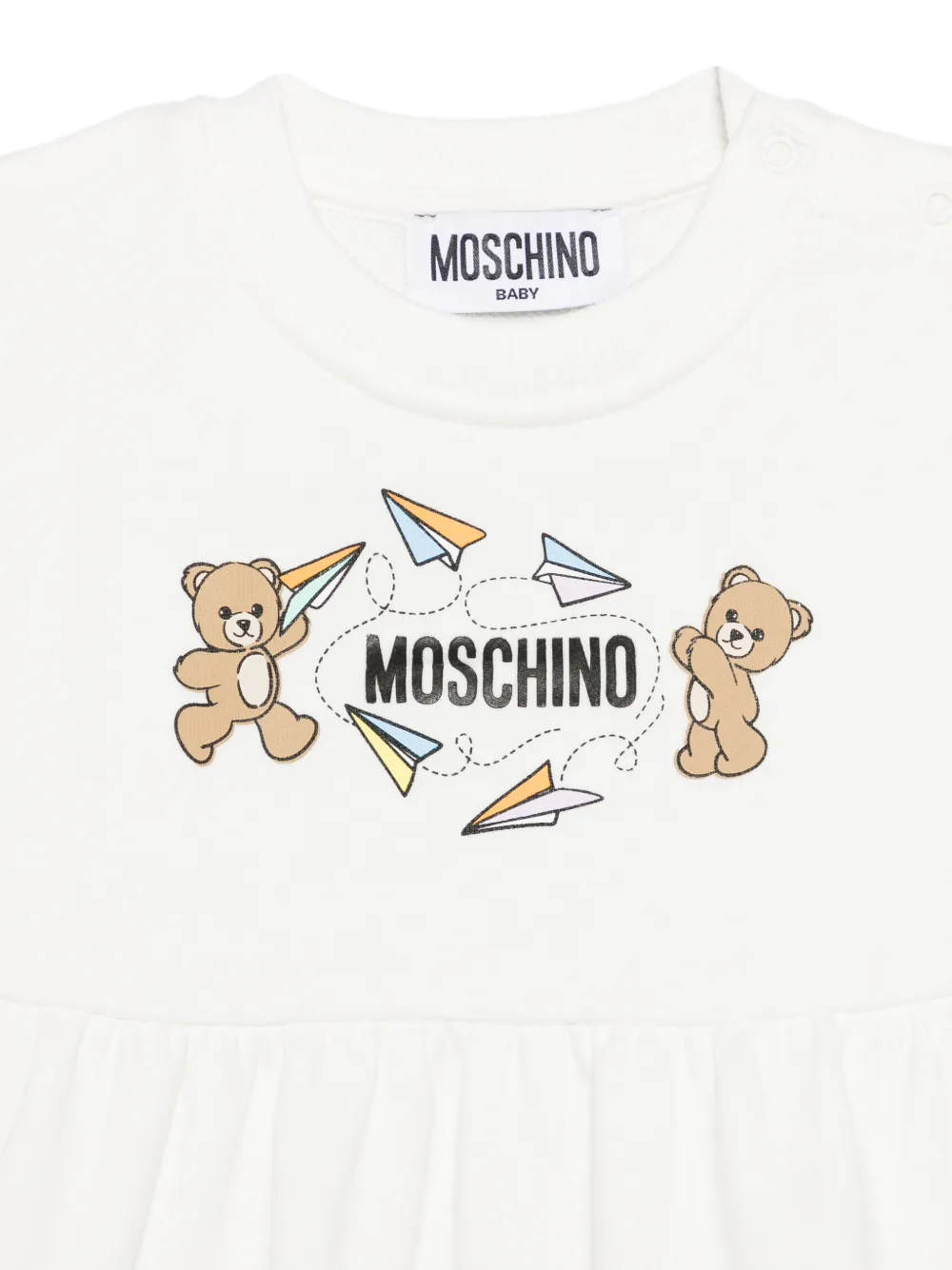 Moschino Kids Jurk met print Wit