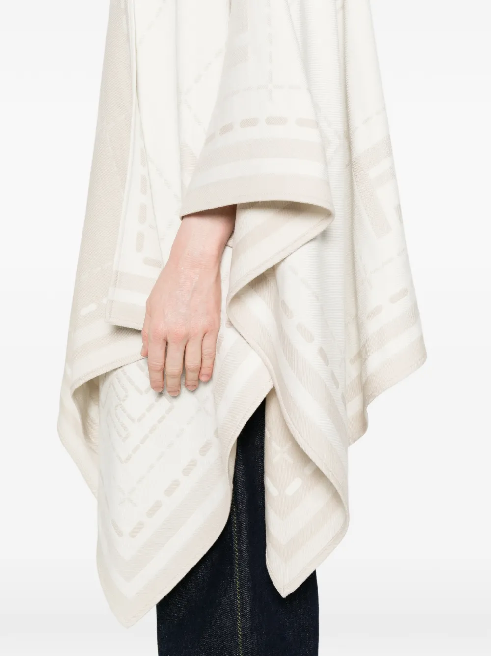 FENDI Cape met geometrisch patroon Beige