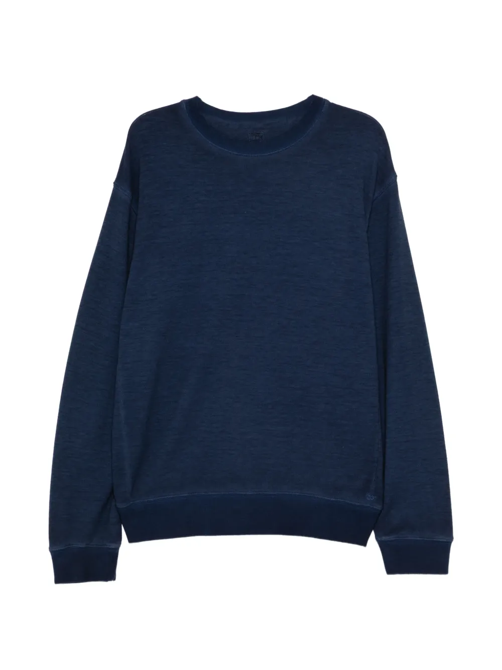 120% Lino logo-embroidered long-sleeve sweatshirt - Blu