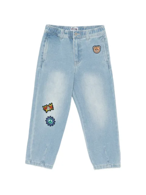 Moschino Kids pantalones elásticos con parche