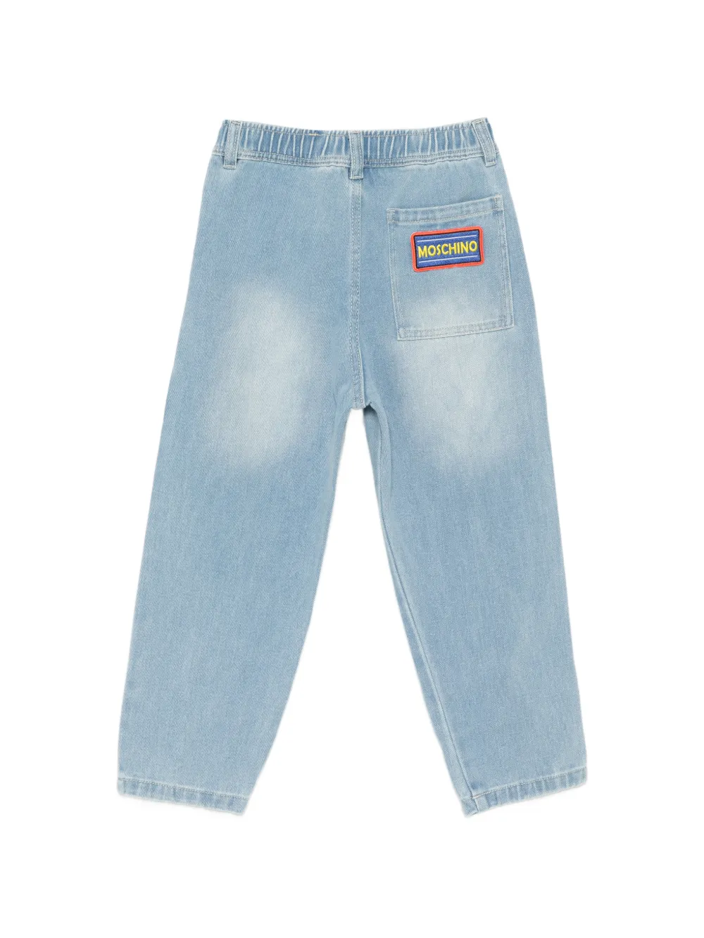  Moschino Kids Elasticated Patch-appliqué Trousers - Blue 