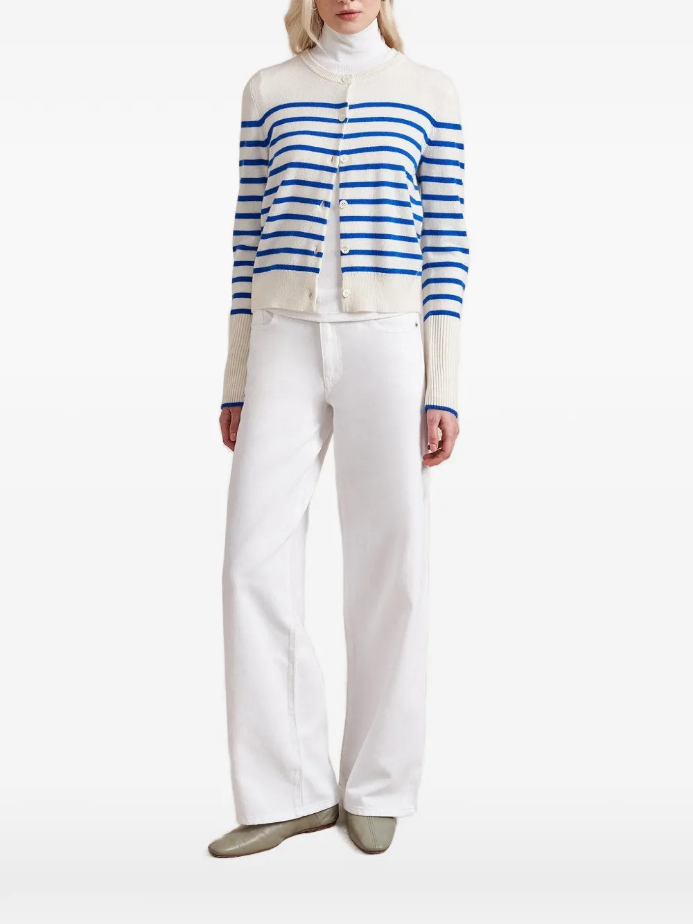 La Ligne striped cardigan - Toni neutri
