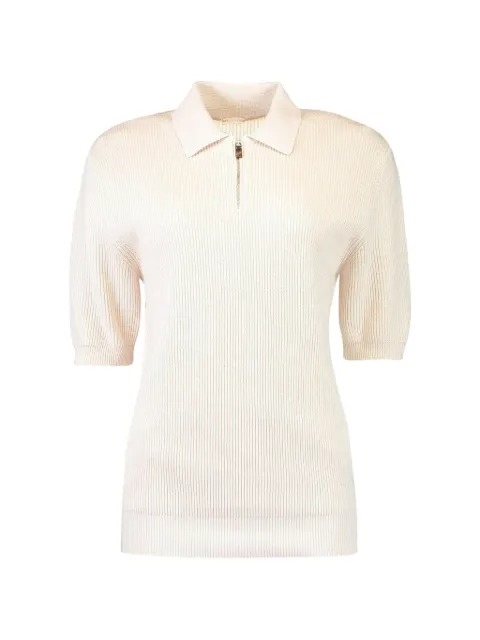 Eleventy zip short sleeve pullover