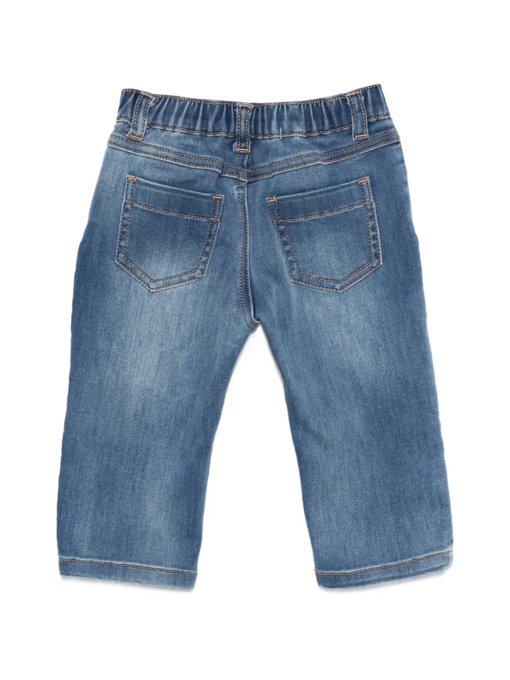 Moschino Kids Broek met applicatie Blauw