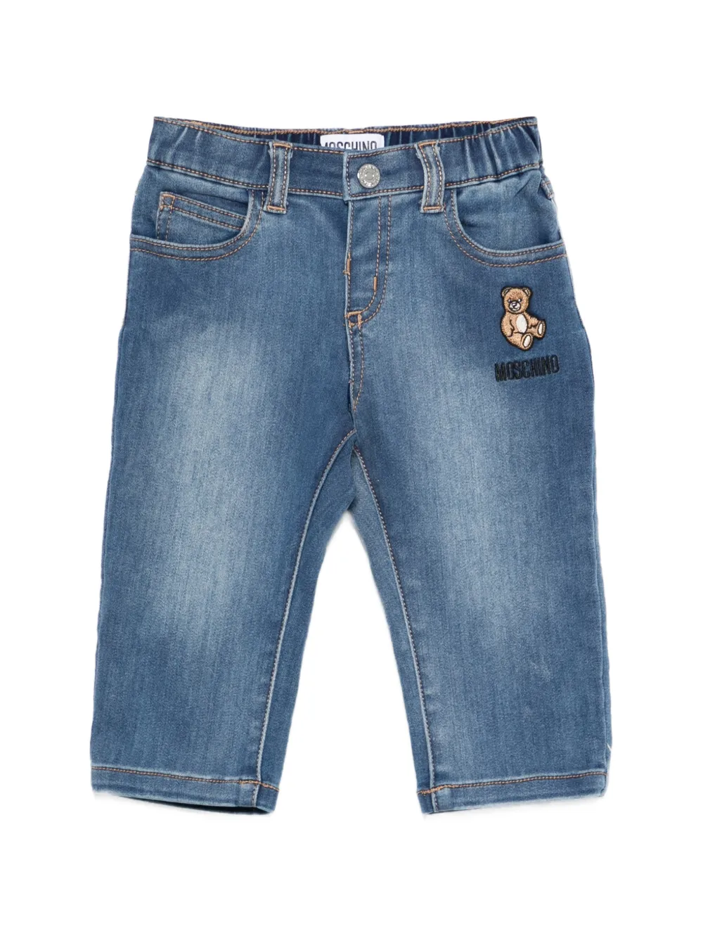 Moschino Kids appliqué trousers - Blu