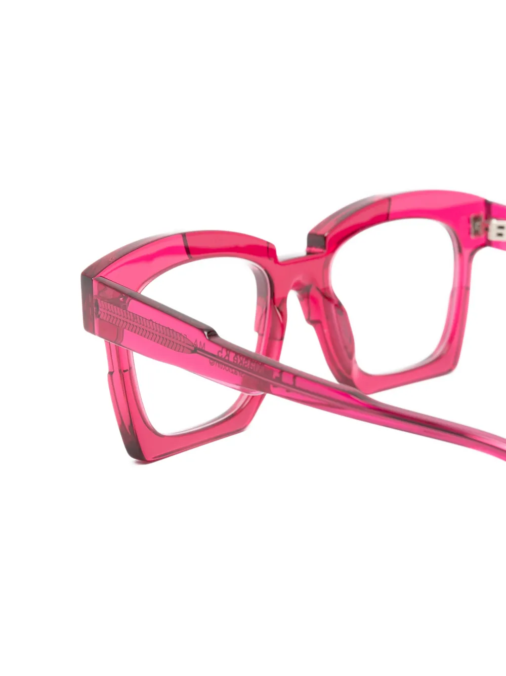 Kuboraum Bril met geometrisch montuur Roze