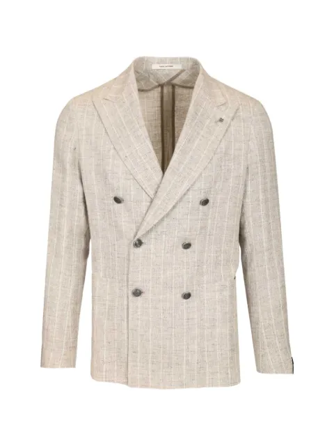 Tagliatore double-breasted striped jacket