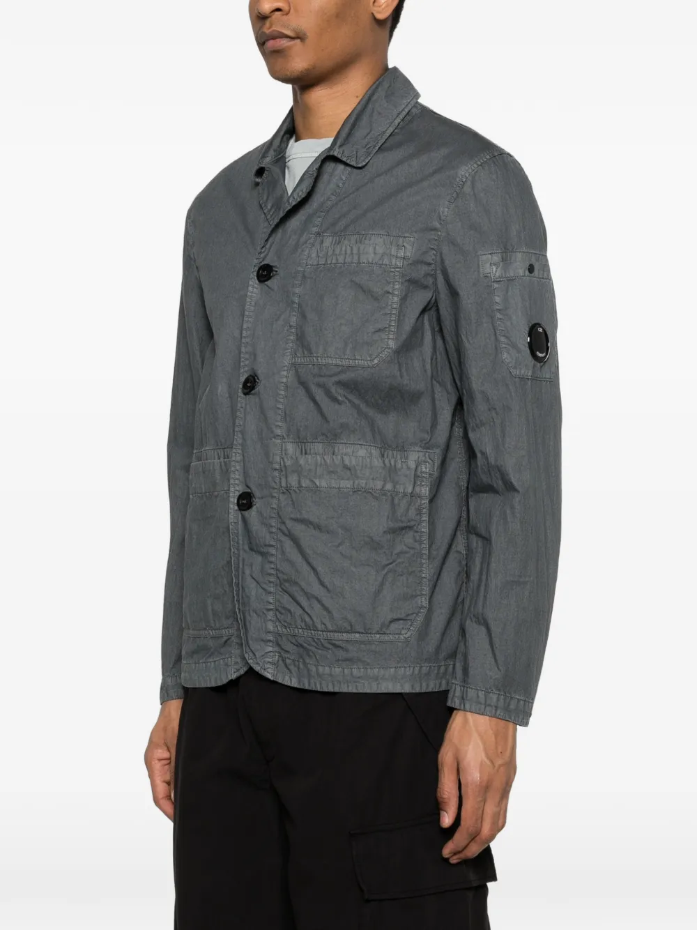  C.p. Company Buttoned Pocket Jacket - Grey 